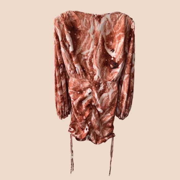 Luxxel - Multi Print Dress With Side Ruching - Picture 4 of 6